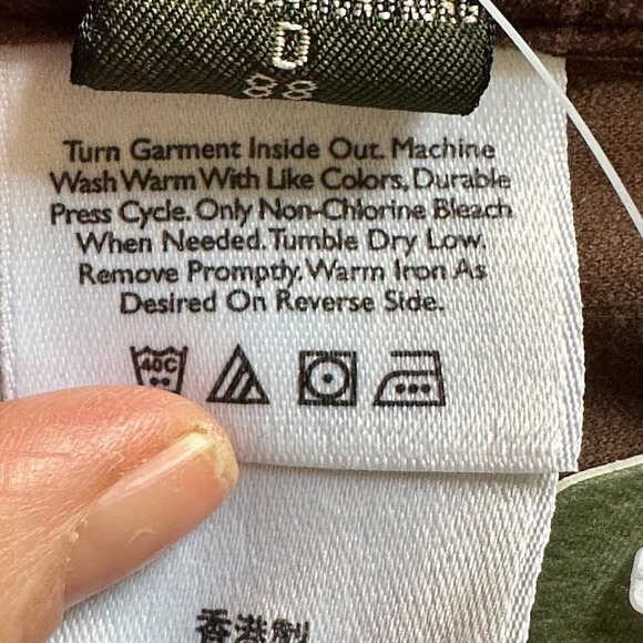 Eddie Bauer Womens Velour Pants Straight Leg Velvet Size 14 Tall Brown Stretch - Picture 8 of 10